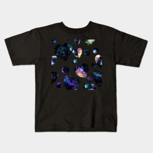 Watercolor Galaxy and Hearts Kids T-Shirt